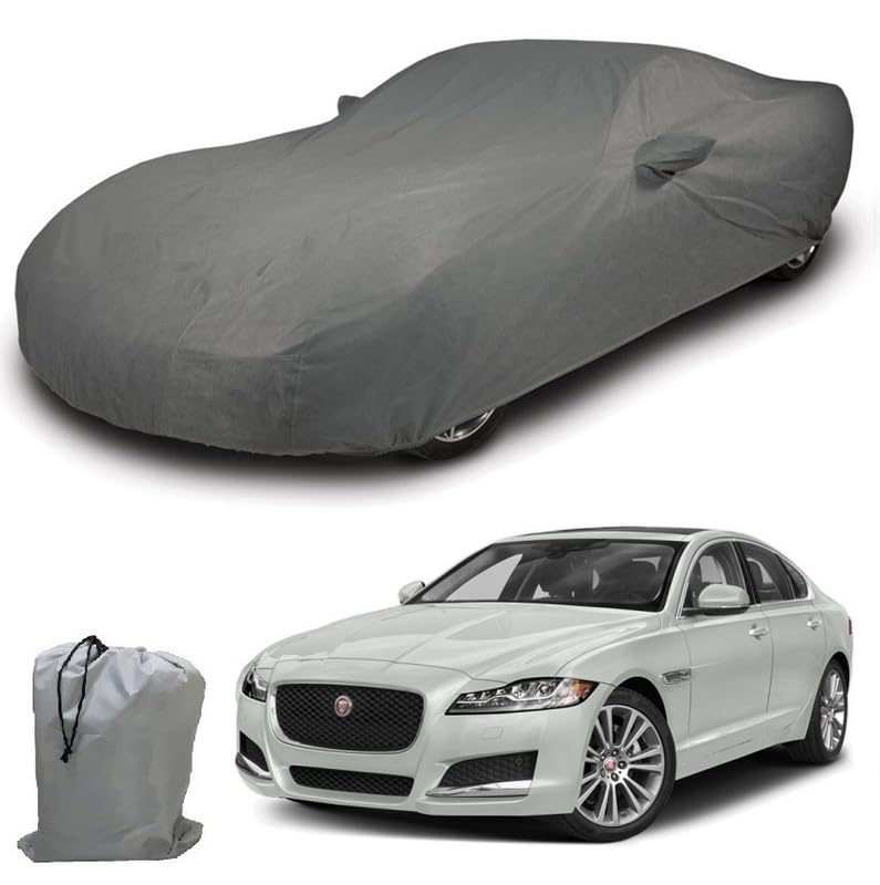 Image of ARCUATE Triple Layer Custom fit Car Body Cover for Jaguar XF |Top Layer Dustrproof | Middle Layer Waterproof | Bottom Layer Scratch Protection | Outdoor Indoor Fabric