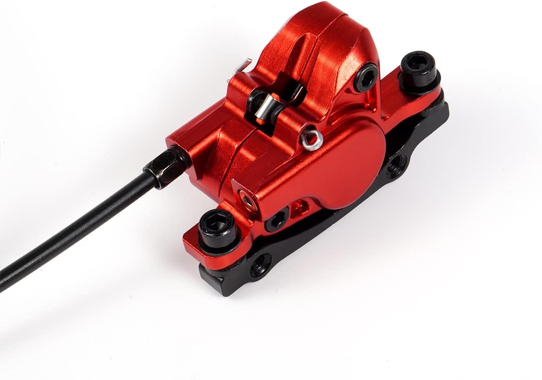 Chooee Mountain Bike Hydraulic Disc Brake ，MTB Hydraulic Disc Brake Set Right Front 800mm Left Rear 1450mm Hydraulic Brake，Red