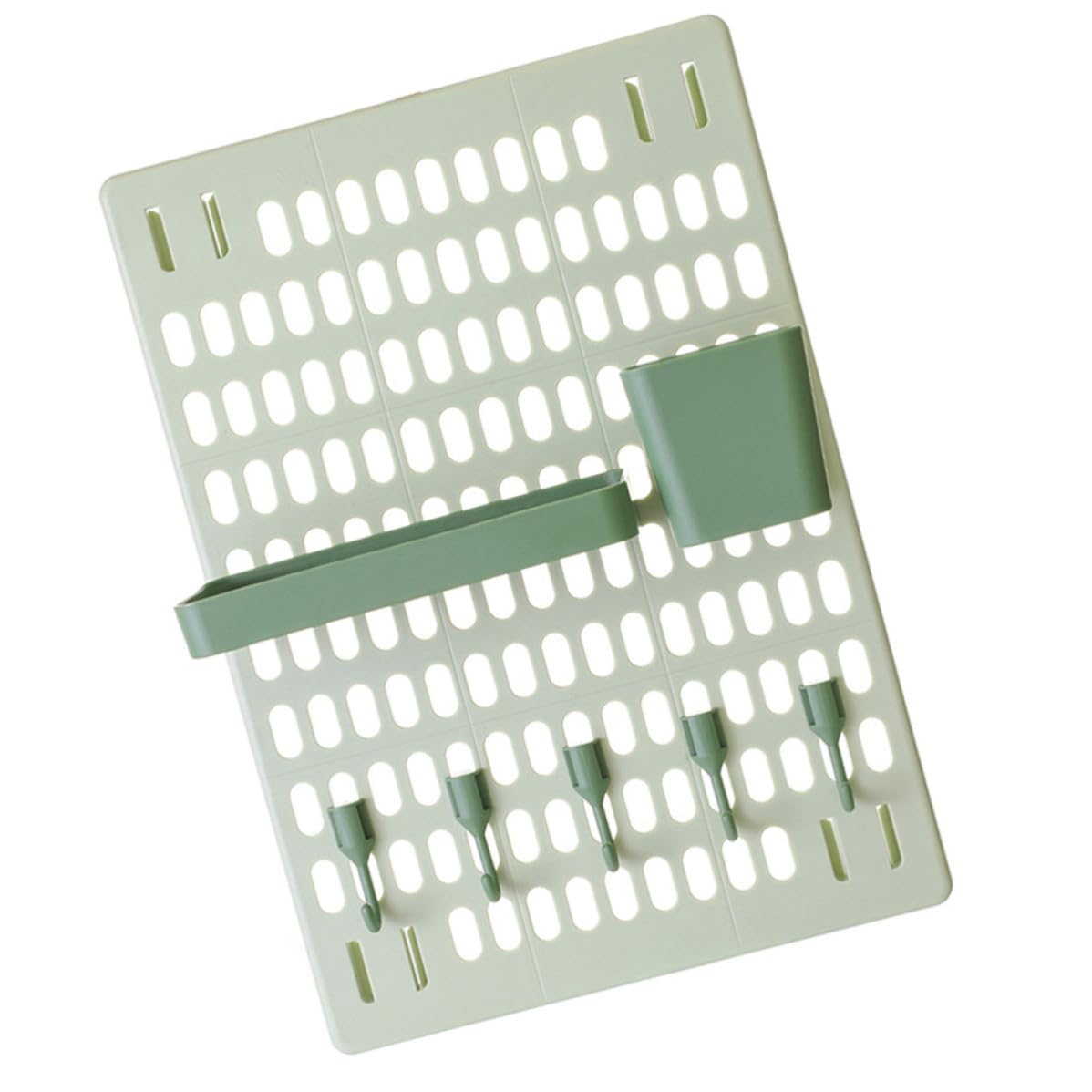 Soporte de pared para cocina y baño LABRIMP estante rectangular multifuncional con ganchos 1