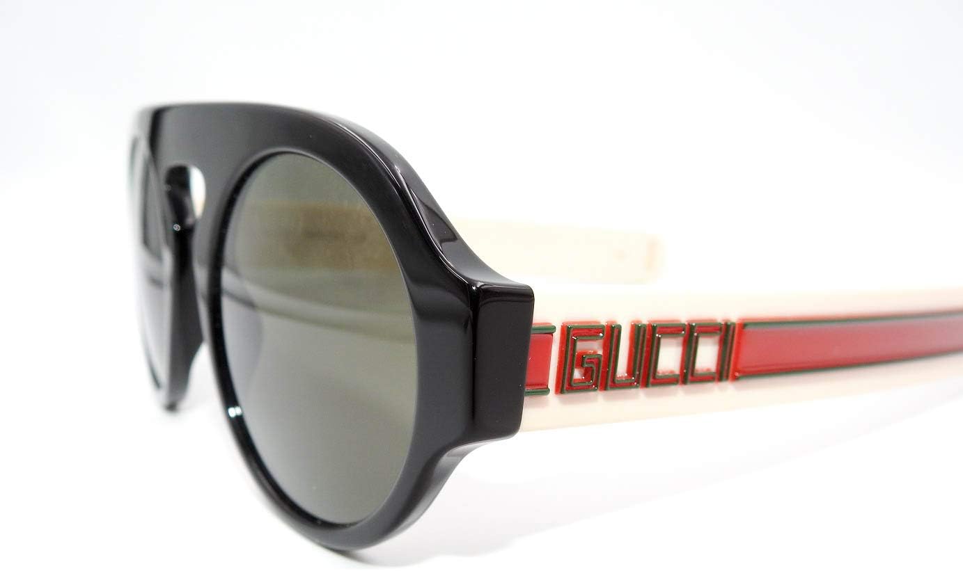 Gucci GG0256S - 001 Black Sunglasses w/Green Lens 51mm