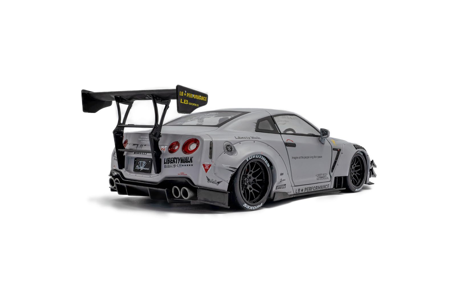 Amazon | ソリド 1/18 日産 GT-R R35 リバティーウォーク グレー 加藤