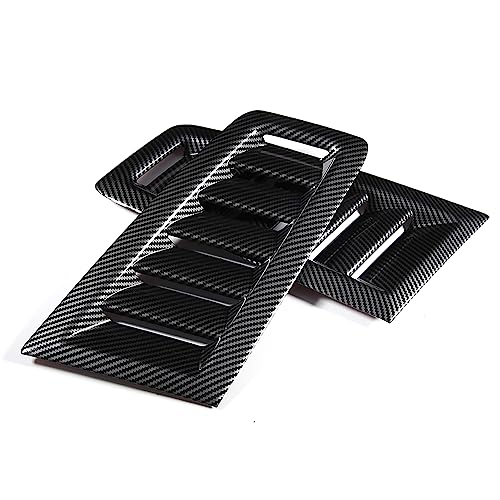 Domary Accesorio Modificado para Ventilación de capó de Automóvil, ABS, con Galvanoplastia Negra Brillante, Impresión Hidrográfica por Transferencia, Elegante, Duradero, (Tipo 1)