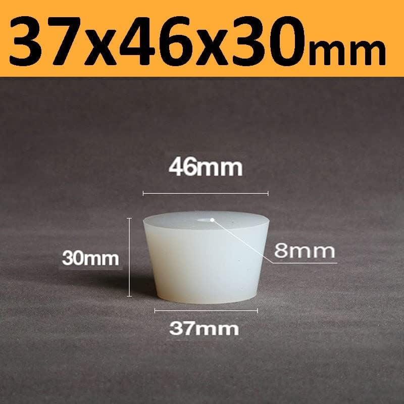 1/2/3/4/5Pcs Silicone Solid Plug Fermenter Cover Rubber Stopper with Hole Laboratory Stopper Valve Acid & Alkali Resistant Brew Wine Stoppers (Color : 37x46x30mm-hole, Size : 5Pcs)