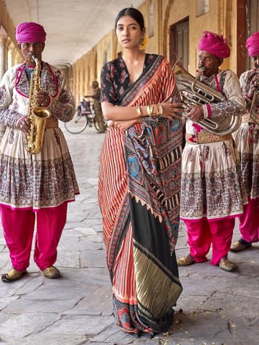 AKHILAM viscose silk saree – image 3