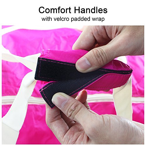 travel inspira Foldable Nylon Duffel Bag - Water Resistant - Collapsible - Packable and Lightweight - Ideal for Sports and Gym