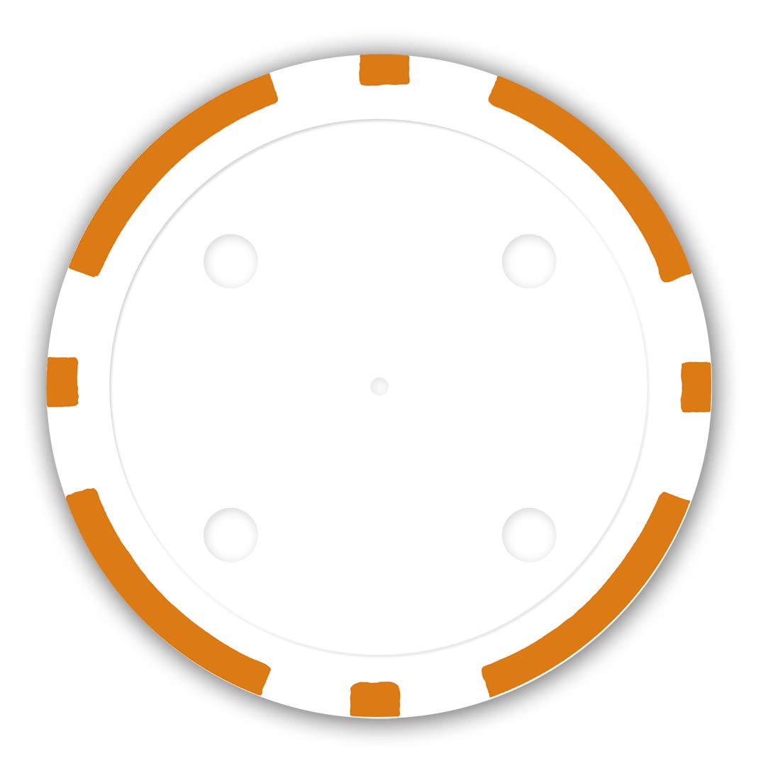 DA VINCI 100 11.5 Gram Blank 8 Stripe Poker Chips for Use with Custom Labels or Direct UV Print, Make Your Own Personalized Poker Set