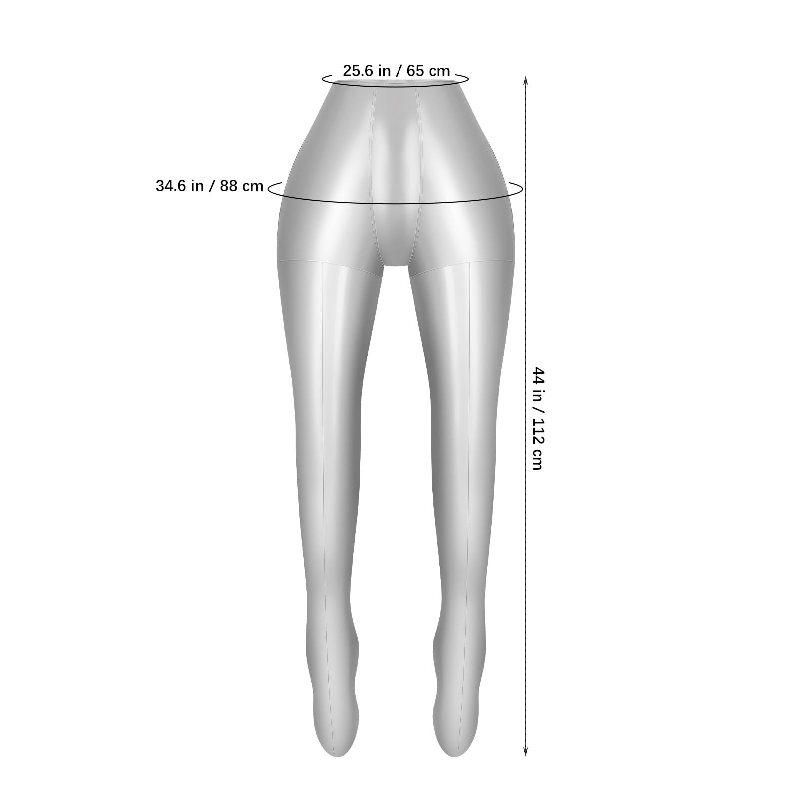 FUOYLOO Mannequin Gonflable Féminin en PVC pour Présentation de Pantalons et Bas, Modèle Pliable Multifonction pour Boutique de Vêtements