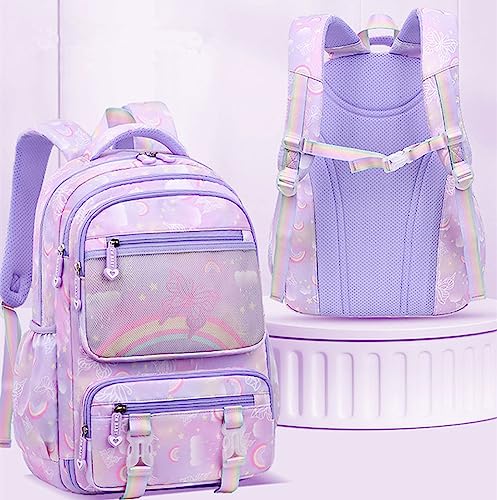 Mochila Escolar Menina Juvenil Padrão de Impressão Requintado Mochila Feminina Adolescente Estudante