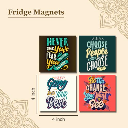 Image of LIVELLO Wooden Fridge Magnets for Home & Kitchen | Gift Items | Refrigerator Decorative Magnet | Funny Magnets | Kitchen Funny | Indian Cultural Themed Magnets (Multicolor 7)