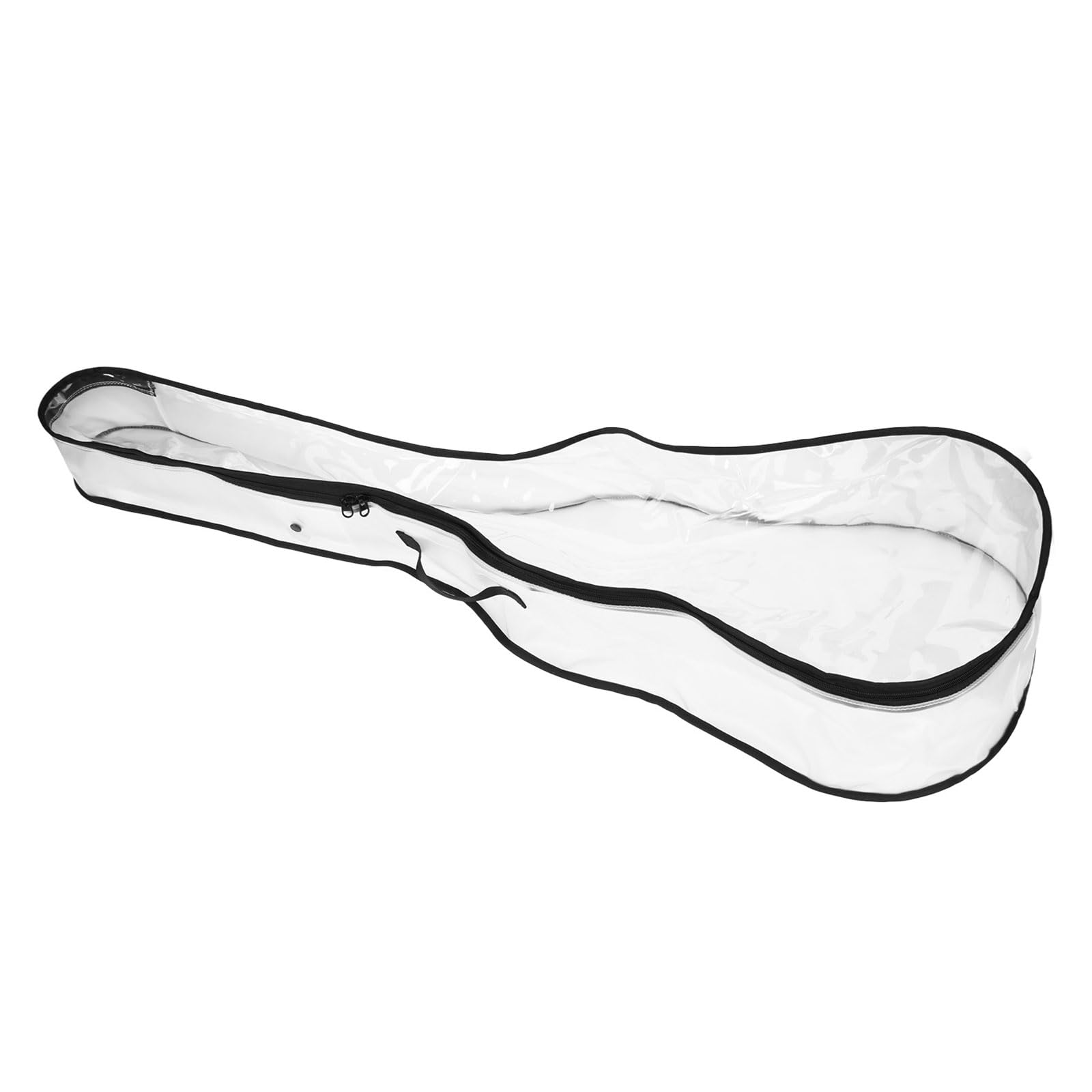 40/41 cala gitara elektryczna przezroczysta obudowa ochronna TPU z podwójnym zamkiem błyskawicznym i boczną kieszenią do przechowywania trwała obudowa na gitarę