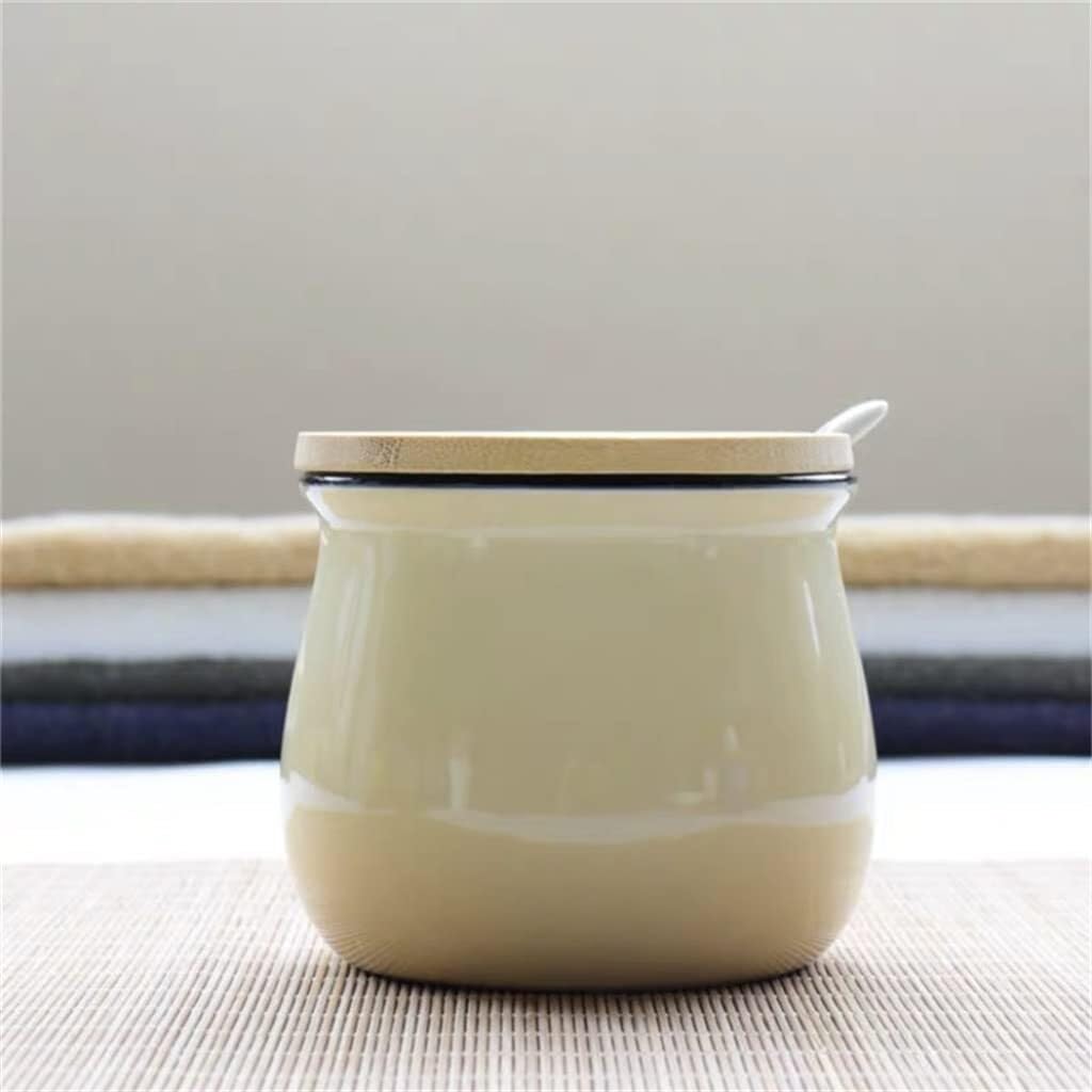 Ceramic Spice Shaker Salt and Pepper Jar – Kitchen Storage Container with Dust-Proof Lid Stylish Holder for Home Cooking