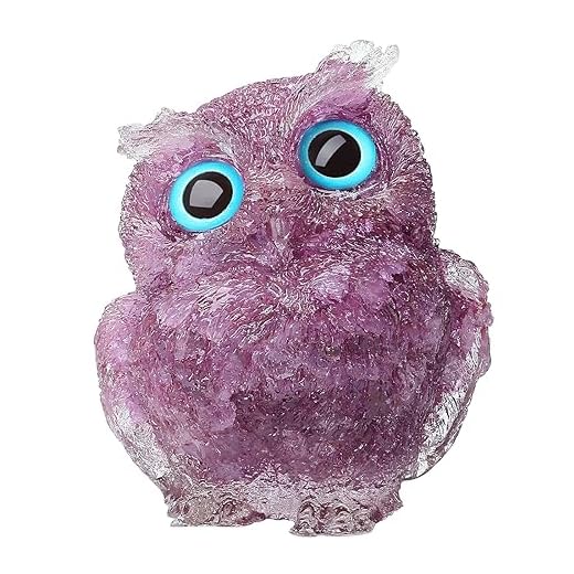 Amethyst 2.4" Owl Crystal Figurine