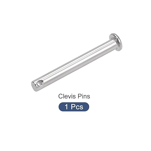 Miniatura 5 de METALLIXITY Pasadores de horquilla (0.236 x 1.796 pulgadas), 1 unidad, cabeza plana de un solo agujero, pasador de sujeción de acero inoxidable 304,