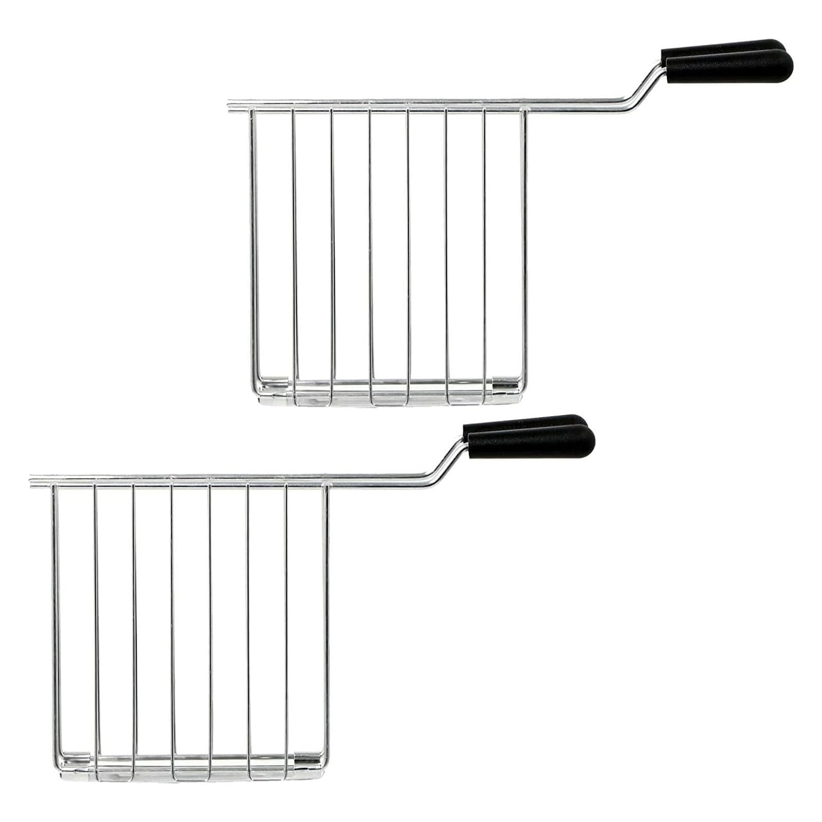 SPARES2GO Sandwich Toast Cage Rack for Smeg Toaster Toastie Holder with Drip Tray (Pack of 2)