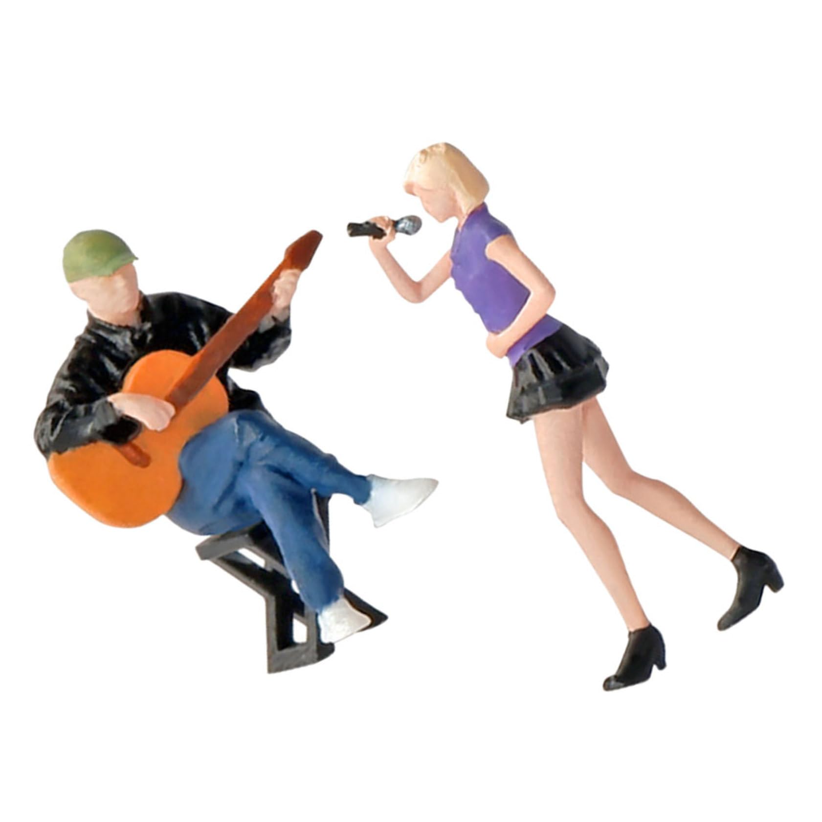 STOBAZA Figura Miniatura de Cantante Callejero 1: 64 de Resina, 1 Juego