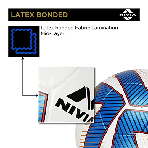 Nivia Dom PRO Ultra, Calcio Unisex-Adult, Blu, 5