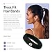 Gimme Beauty Thick Hair Extra Stretch Bands - Patent-Pending Design for Maximum Hold - Premium Ties for Thick & Curly Hair - Sleek & Strong Hold - Black, 6 Pack