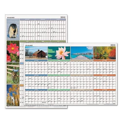 Large Calendar View A0 Wall Planner AT-A-GLANCE® Vertical Horizontal Reversible Erasable ...