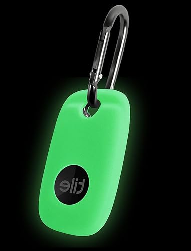 Geiomoo Funda de silicona compatible con Tile Pro 2022, funda protectora con mosquetón (verde luminoso)