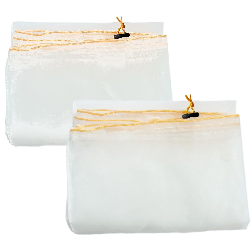 Honey Strainer, 4 Pcs Honey Filter Bag Ultra-Fine Mesh Strainer with Adjustable Drawstring, Beginner Honey Extractor Equipment in a 5 Gallon Bucket, Bee Supplies Reusable and Washable - Image 6