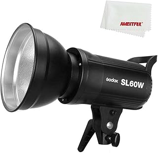 Godox SL-60W CRI 95+ LED Video Light SL60W White 5600K Version 60WS Bowens Mount + Reflector