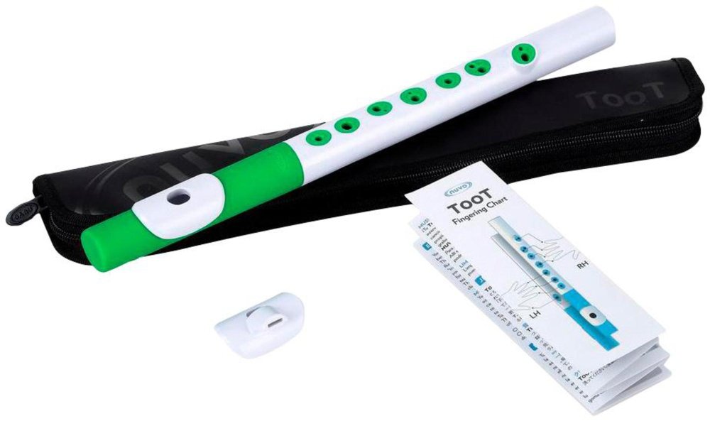 NuvoToot Flute, White/Green