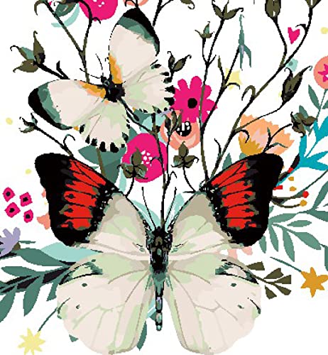 Kit de pintura de diamantes 5D de mariposa y flor, cuadro DIY con cristales de 30x40 cm