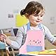 WAIMXDAO 2 Stück Malschürze Kinder, Wasserdicht Malschürze für Jungen Mädchen Verstellbar Kinderschürze Kinder Schürzen Set mit Taschen, für Basteln Malen Backen Kochen (Blau + Rosa)