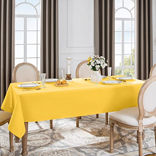 Nappe rectangulaire Softalker jaune pour buffet et mariage chic - 8