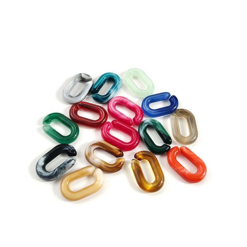9 x 14 mm 1000/2000 sztuk akrylowe pierścienie łączące białe czarne akrylowe złącza łączące plastikowe ogniwa łańcucha do tworzenia biżuterii łańcuszek do telefonu