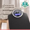 Adamson Hybrid 2-in-1 Analog & Digital Weighing Scale for Body Weight up to 400lbs - Thick Tempered Glass - Extra Large Display - Easy to Read Digital Bathroom Scale - Black Matrix with Blue Backlight