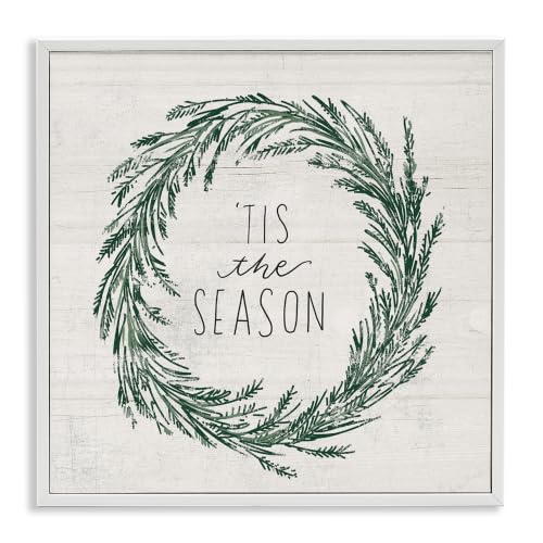 'Tis The Season Holiday Wreath'| Framed Giclee Art