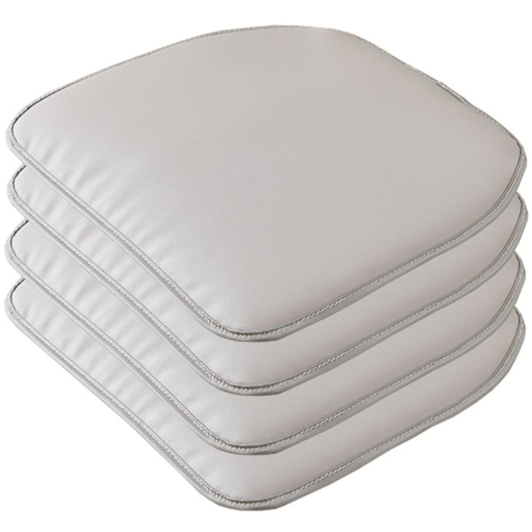 Cojin Silla Comedor,Cojines De Cuero Para Sillas De Cocina - Cojín De Asiento En Forma De U Y Almohadilla Para Silla De Comedor Antideslizante Respaldo De Goma Juego De 1/2/4 ( Color : Gray-22 , Size