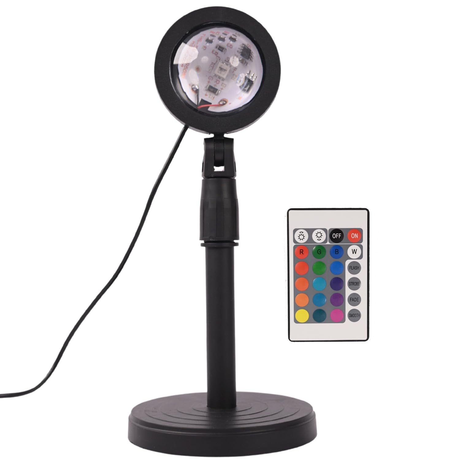 Sunset Projector Light - 16 Color Led lamp with Remote, Desk Projection Night Light, 180° Rotation Romantic Sunlight for Home (Led Sunset lamp), Multicolor