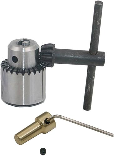 Miniatura 3 de Yakamoz Mini taladro eléctrico Chuck 0.012-0.157 in JTO Torno montado en forma cónica para 1/8 pulgadas/0.125 in eje motor taladro eléctrico