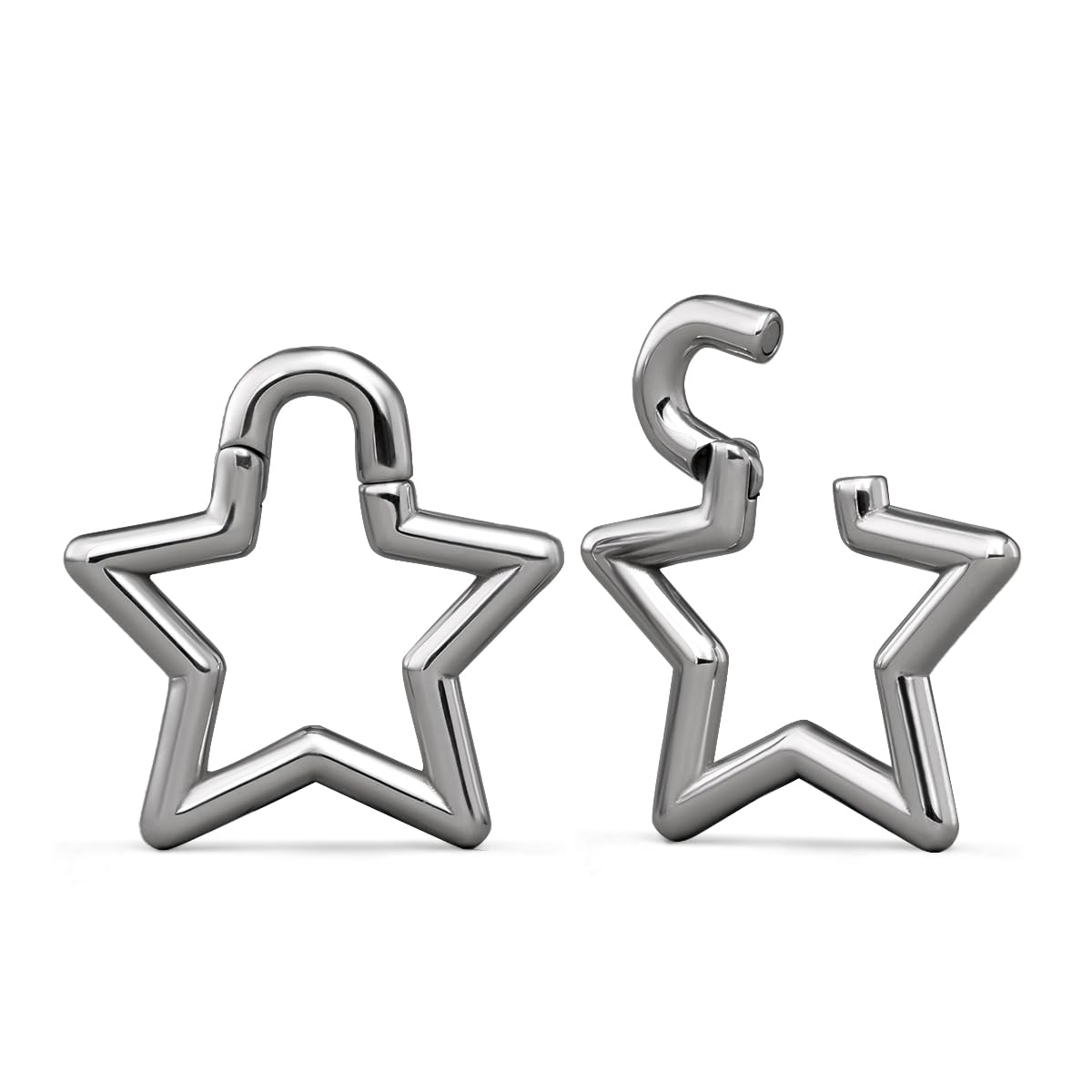 PONWAG 1 Pair 4g Ear Weights For Stretched Ears Lightweight Ear Hanger Plug Gauge Stainless Steel 5mm Ear Tunnels Expander Body Piercing Jewelry