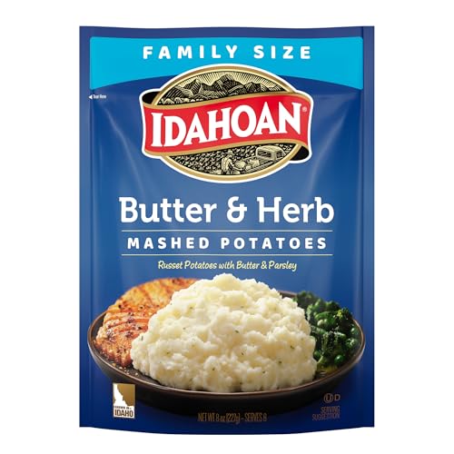 Idahoan Butter & Herb Mashed Potato, 8 Oz