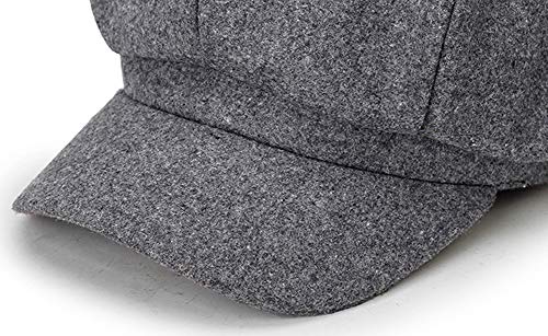 Magik Artist Vintage Newsboy Cabbie Peaked Beret Cap Warm Baker Boy Visor Hat Flat Cap (Light Gray, 1) #TOP4