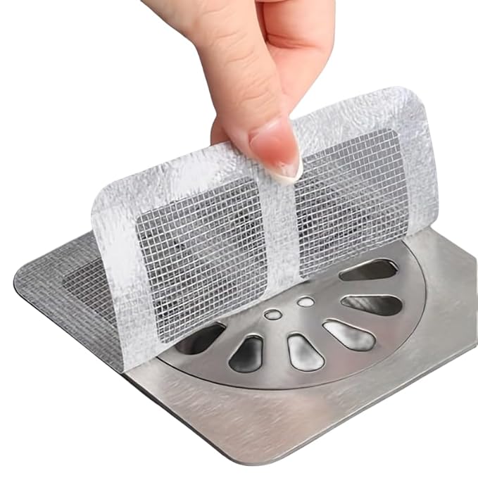 KOMRID Kitchen Sink Strainer - Disposable Shower Drain Hair Catcher, Hair Catcher Waterproof Mesh Stickers for Bathroom Accessories, Apartment Essentials 4" X 4" (20 PCS Pack) (B0CW2W8RC9) Amazon Price History, Amazon Price Tracker