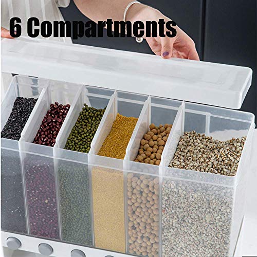 Wall Mounted Dry Food Dispenser - Whole Grains Rice Bucket Rice Storage Tank, Space Saving Containers For Convenient Storage Of Rice Nuts Beans Cereals And Free Control Of Cereal Output #TOP4