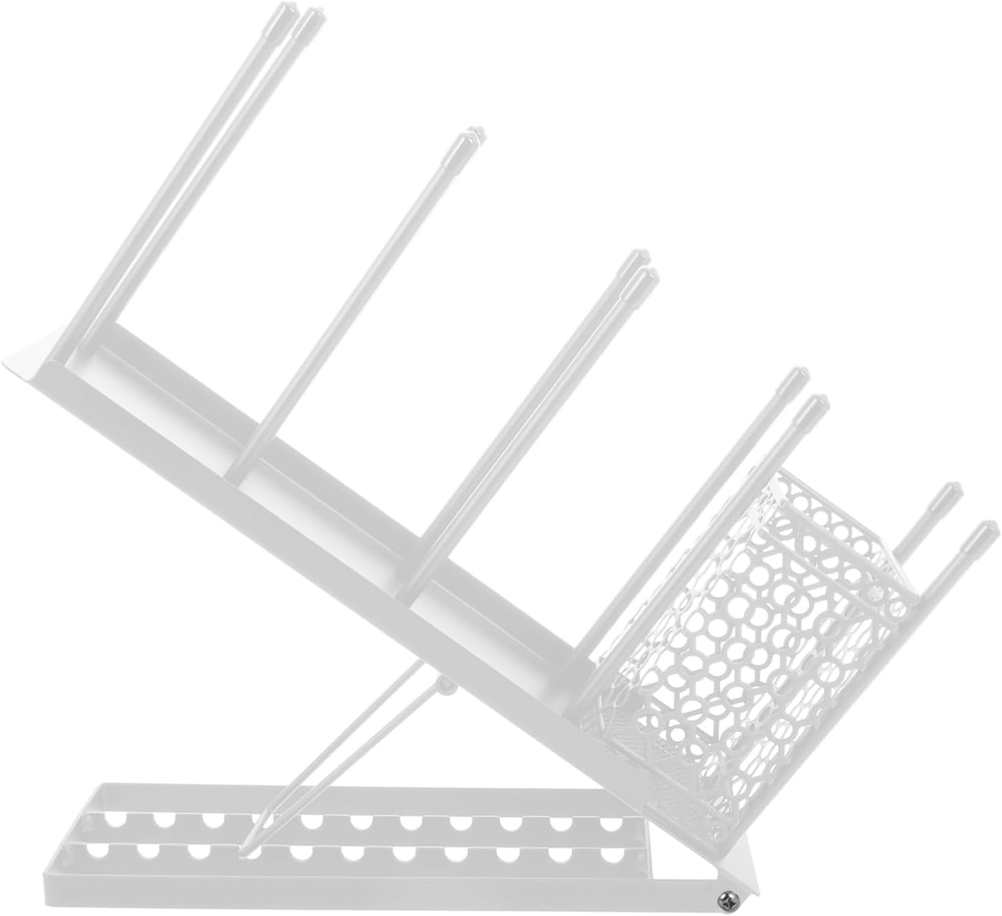 Adjustable Coffee Cup Rack Organizer Cup Dispenser Stirrer and Straw Holder Countertop Bar Accessory for Kitchen