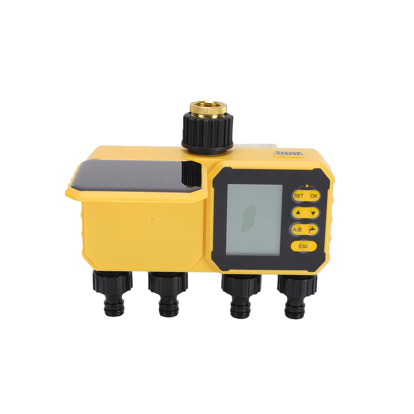 ASHATA Controlador de Riego Inteligente con Energía Solar y Sensor de Lluvia para Invernaderos y Patios Material ABS Duradero