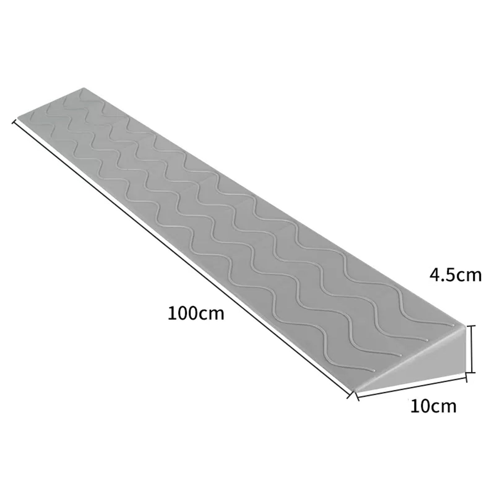 Rampas Portátiles para Sillas de Ruedas Antideslizantes, Textura Antideslizante，Altura Ajustable，Adecuado for Carritos, Sillas de Ruedas for Ancianos, Robots de Barrido,(Grey,4.5cm)