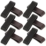 Ciieeo 20 Piezas de Presillas de Fijación para Cinturón de Mochila en Pu, Accesorio Resistente y Fácil de Usar, Soporte Elegante para Correas y Bucles