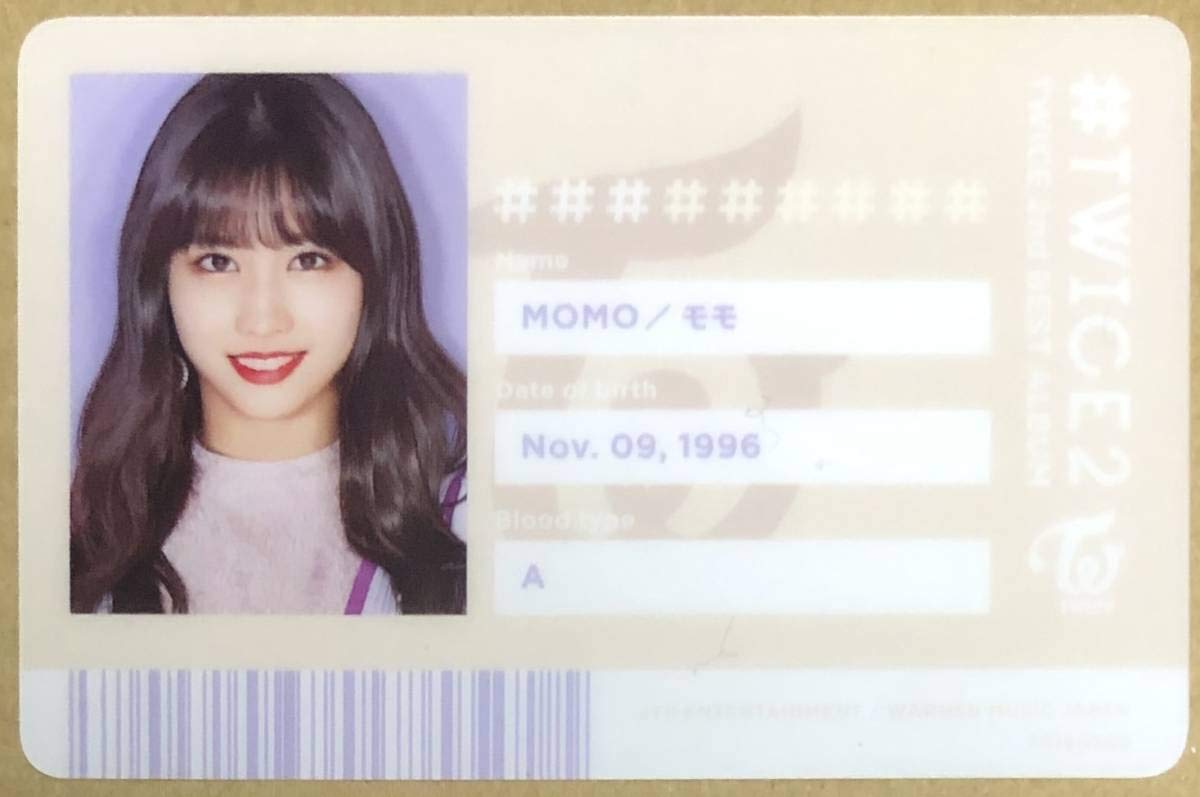 Amazon.co.jp: TWICE モモ MOMO #TWICE2 A盤限定 IDカード 日本