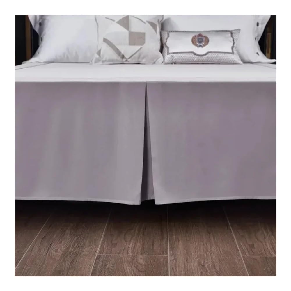 1 mantovana giroletto a pieghe, comoda, morbida, su misura, in tessuto satinato, altezza 38 cm (senza piattaforma) (CQ005-40, king size, 200 x 203 x 38 cm)