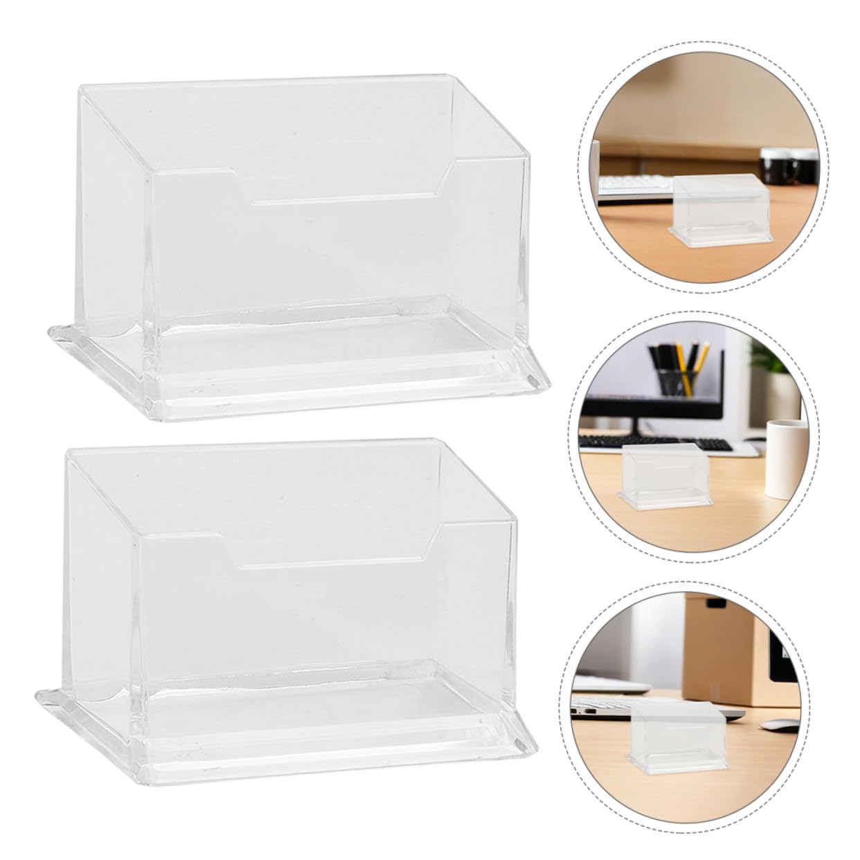 Vitrina para Tarjetas de Visita Transparente Abs 10 Piezas | Minimalista, Mantenimiento Sencillo, para Reuniones y Espacios Profesionales