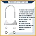 Partuto Round U Bolt Clamp/Muffler Exhaust Clamps for Car RV Truck Boat/Durable Mild Steel 1.75