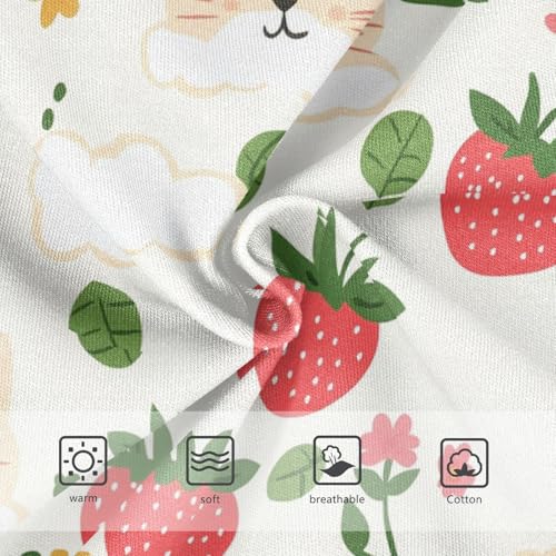 Wusikd Cartoon Cat Girls' Underwear Cotton Flower Heart Girls Briefs Soft Toddler Underwear 2T3