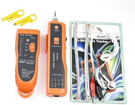 Ethernet Network Toner RJ11 RJ45 Network Cable Tester LAN Tracker Wire Finder Cat5 Cat6 with 2 Network Wire Stripper Toolkit Orange